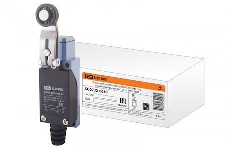 TDM ELECTRIC SQ0732-0030 Концевой выключатель компактный ВККН-2118М11-У2 роликовый рычаг 5А 1з+1р IP65  TDM